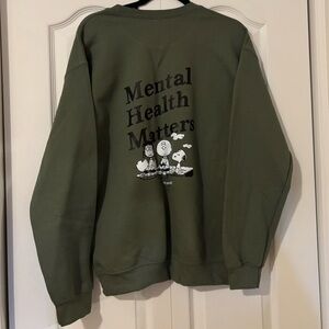 NWT Gildan Peanuts Mental Health Matters Sweater
